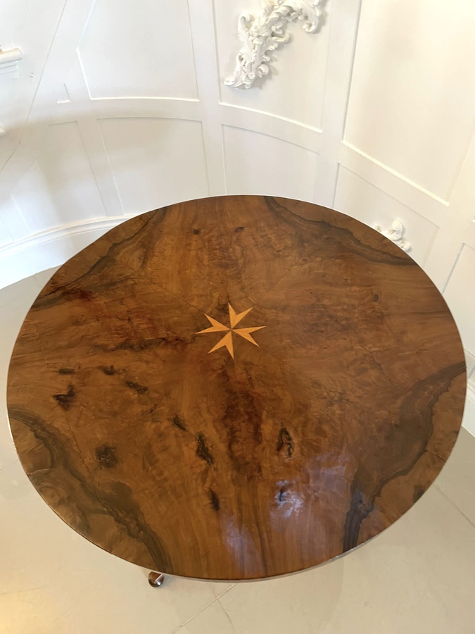 Antique Rare Antique Victorian Quality Olive Wood Circular Drum Table ref: 053A