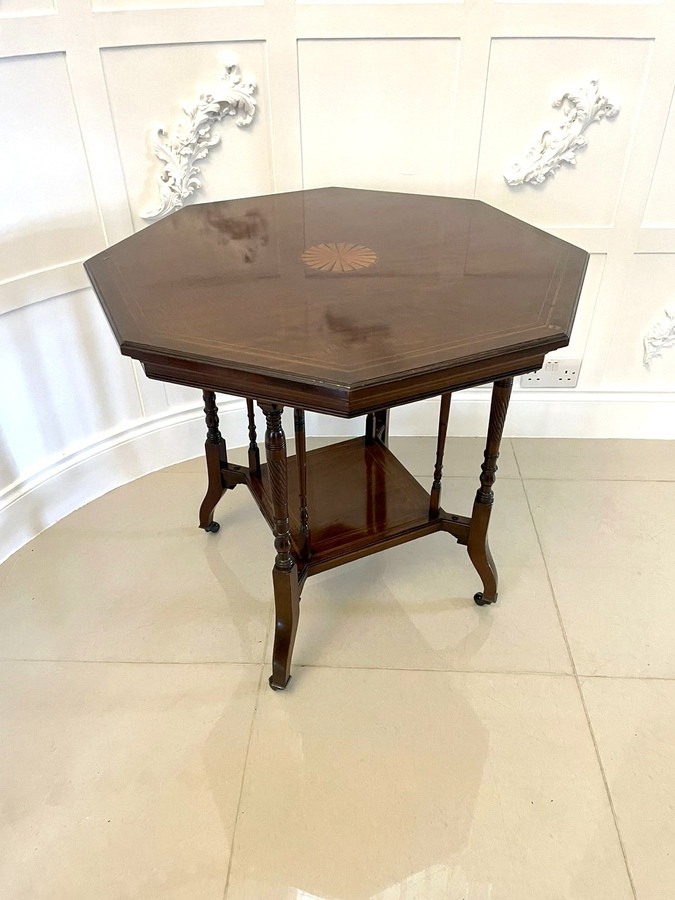 Antique Antique Edwardian Quality Mahogany Inlaid Centre Table ref: 410C