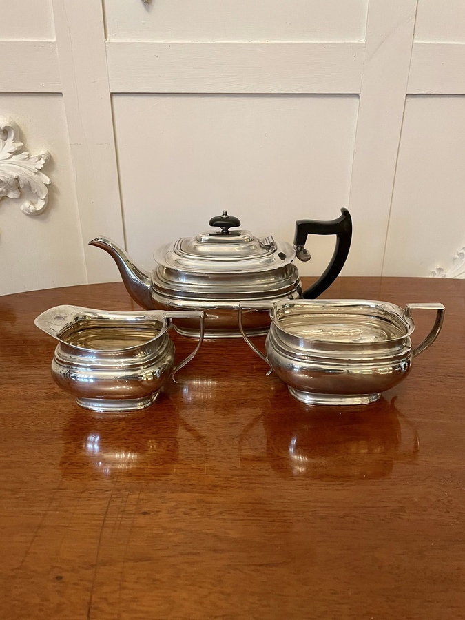 Antique Edwardian Quality Silver Plated Tea Set Stamped Goldsmiths & Silversmiths Co. REF:193C