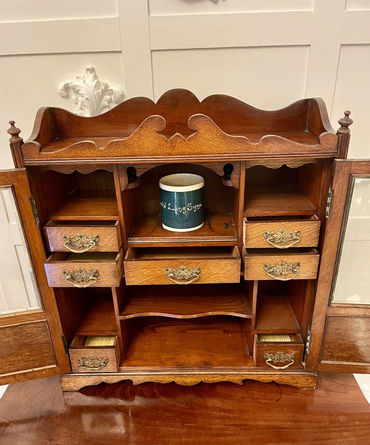 Antique Large Antique Victorian Oak Smokers Cabinet REF:198C
