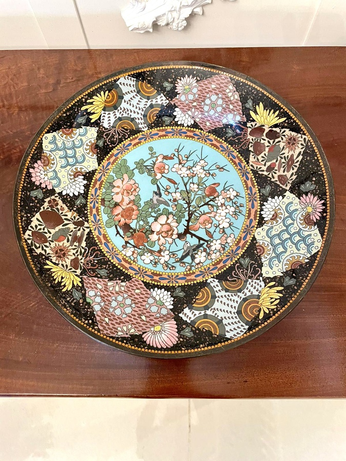 Antique   Quality Antique Japanese Cloisonne Plate REF:201C