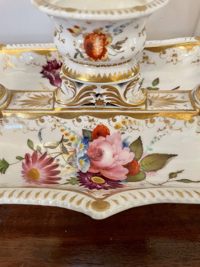 Antique Antique Victorian Quality Porcelain Hand Painted Desk Set REF:221C 