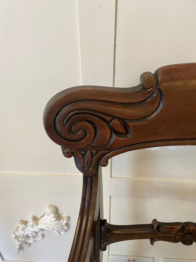 Antique Antique William IV Quality Mahogany Desk Chair REF:223C 