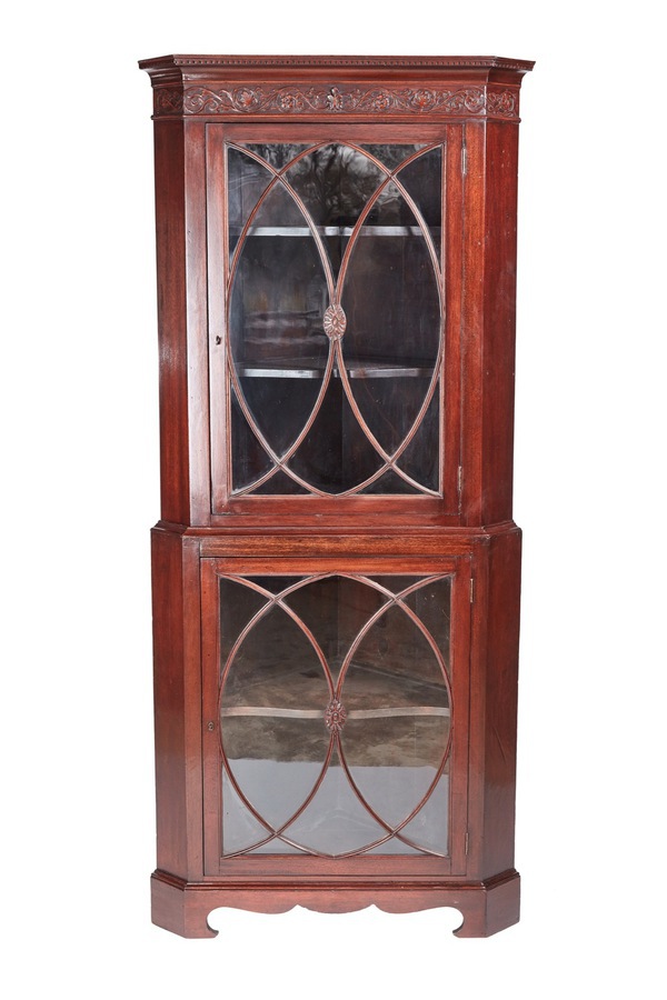 Antique Mahogany Astragal Glazed Corner Cabinet REF:128/794