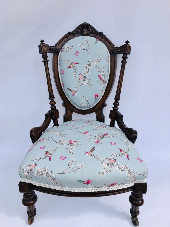 Exceptional Quality Victorian Antique Walnut Ladies Chair REF:146