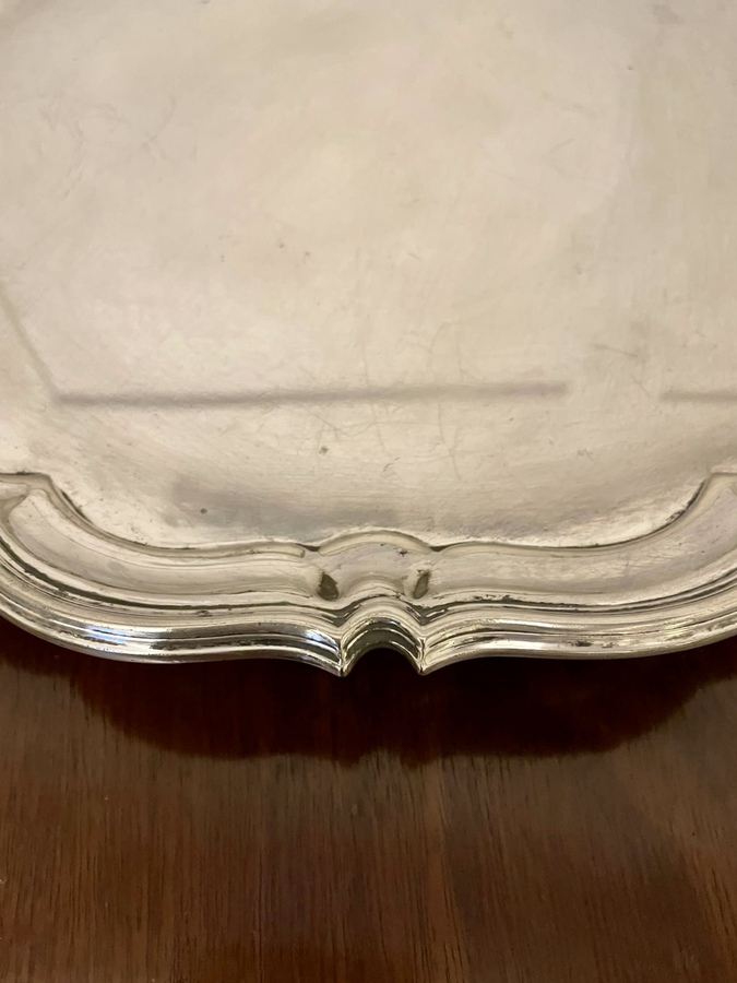 Antique Antique Edwardian Quality Silver Plated Tray REF:249C 
