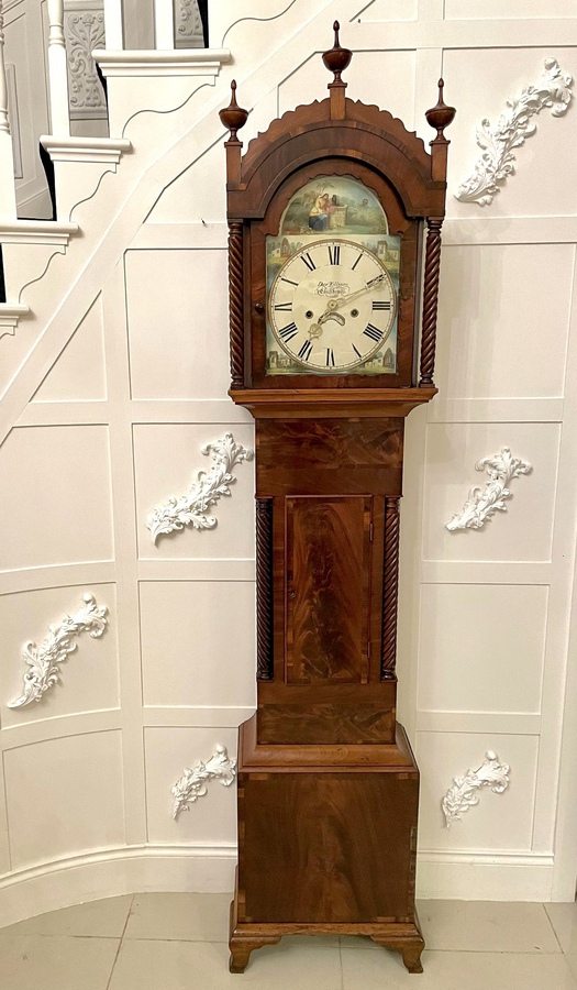 Antique George III Quality Mahogany Longcase Clock by Dan Williams, Crickhowell REF:234C