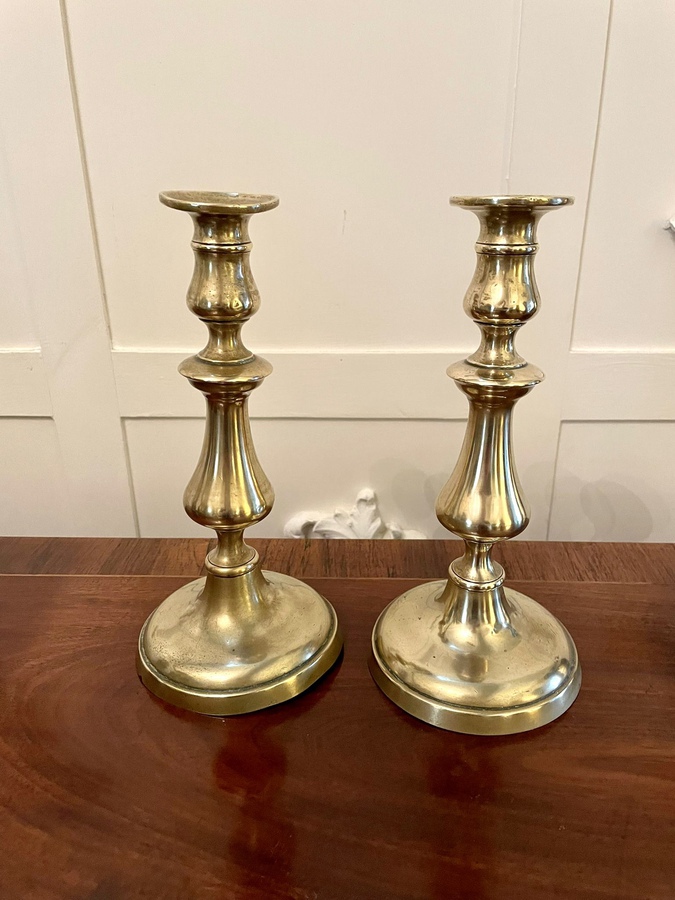 Antique George III Quality Brass Chamber Candlestick in Antique Candlesticks