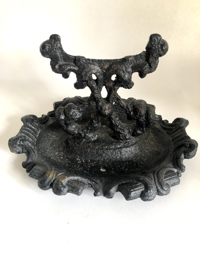 Antique  Unusual Ornate Cast Iron Foot Scraper REF:176