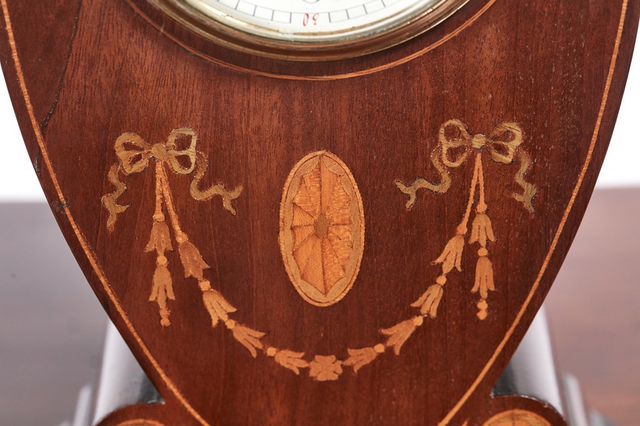 Antique  Edwardian Inlaid Mahogany Mantel Clock REF:405 
