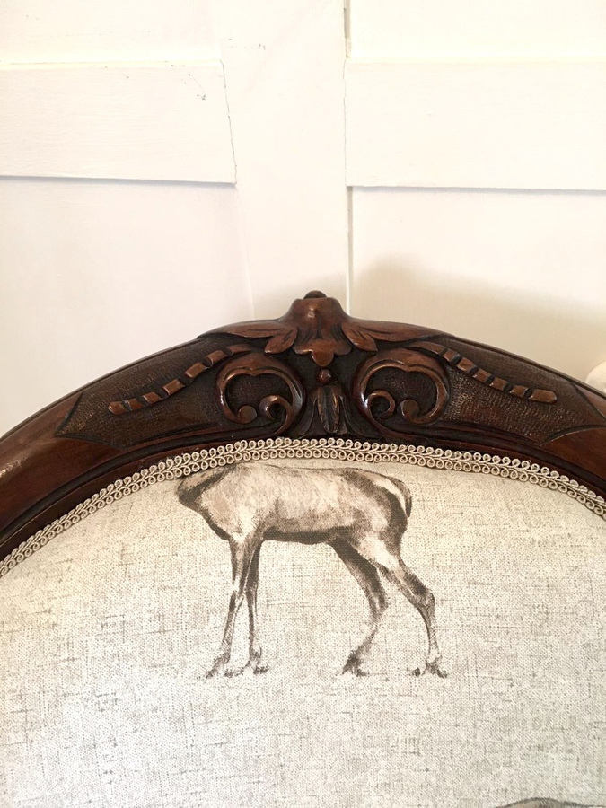 Antique  Fine Quality Antique Victorian Carved Walnut Armchair REF:445