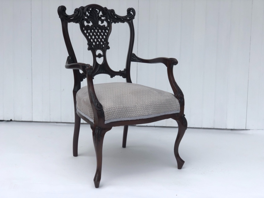 Fine Quality Victorian Carved Armchair