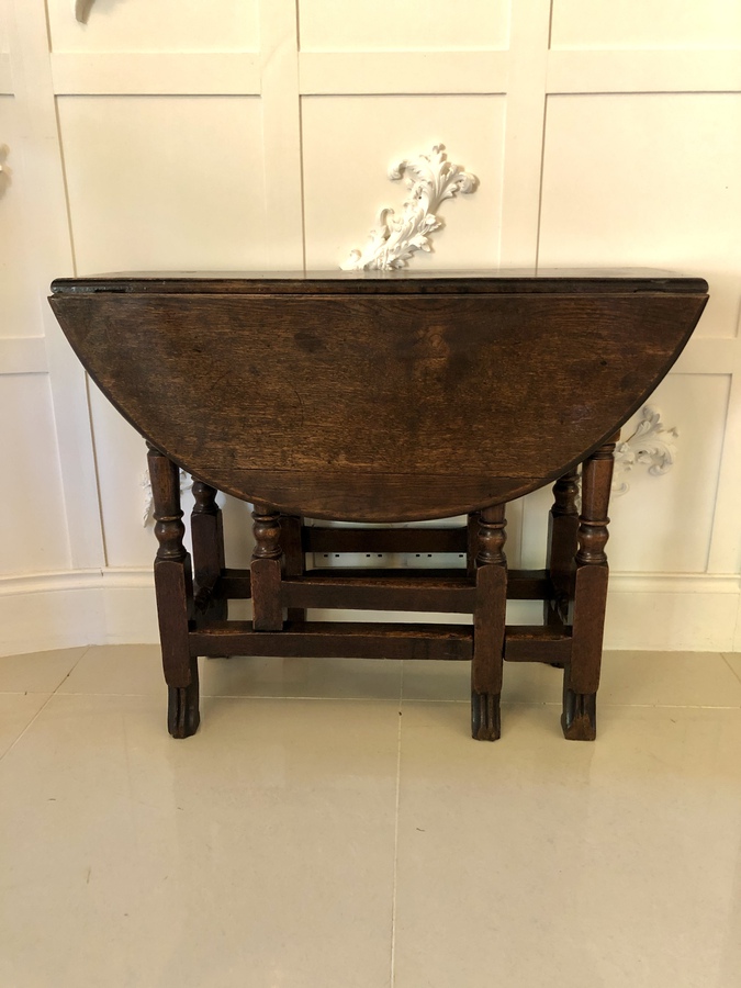  Antique 18th Century Oak Gateleg Table