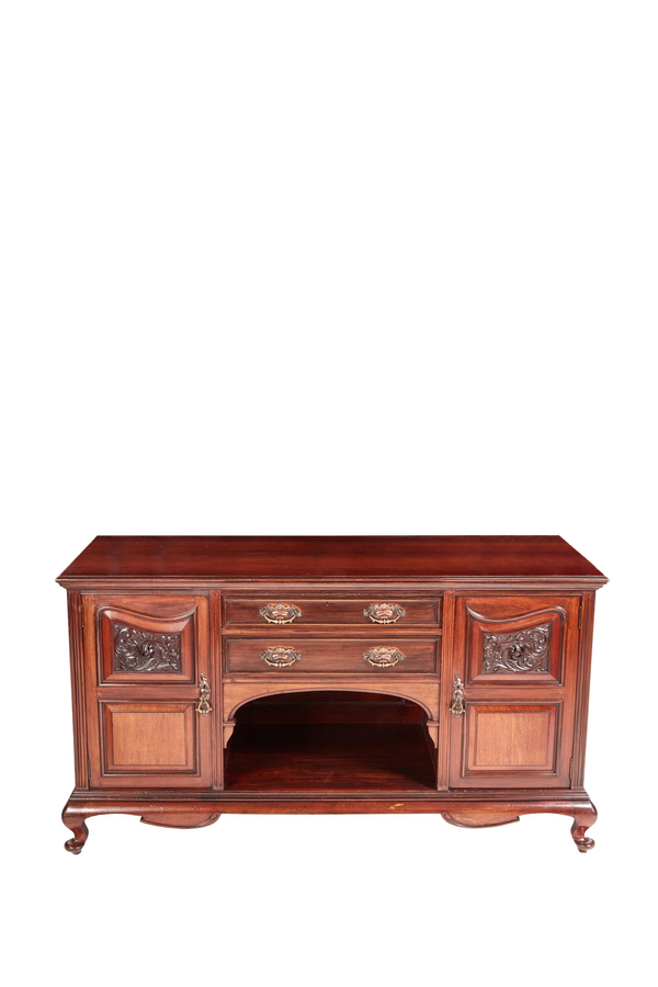 Antique Quality Antique Carved Mahogany Sideboard by Maple & Co