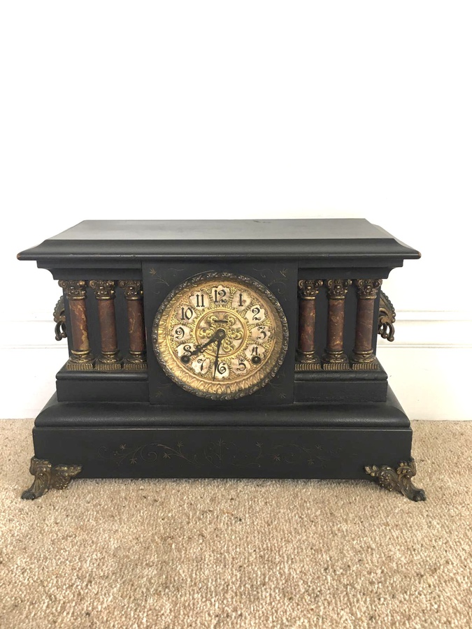Antique Victorian Eight Day Mantel Clock