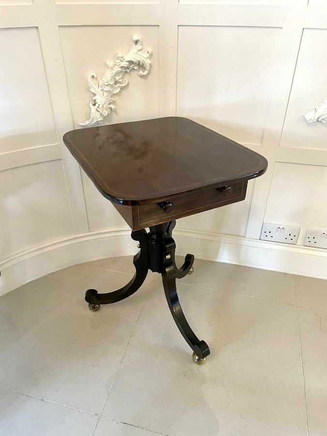  Antique Regency Rosewood Lamp Table