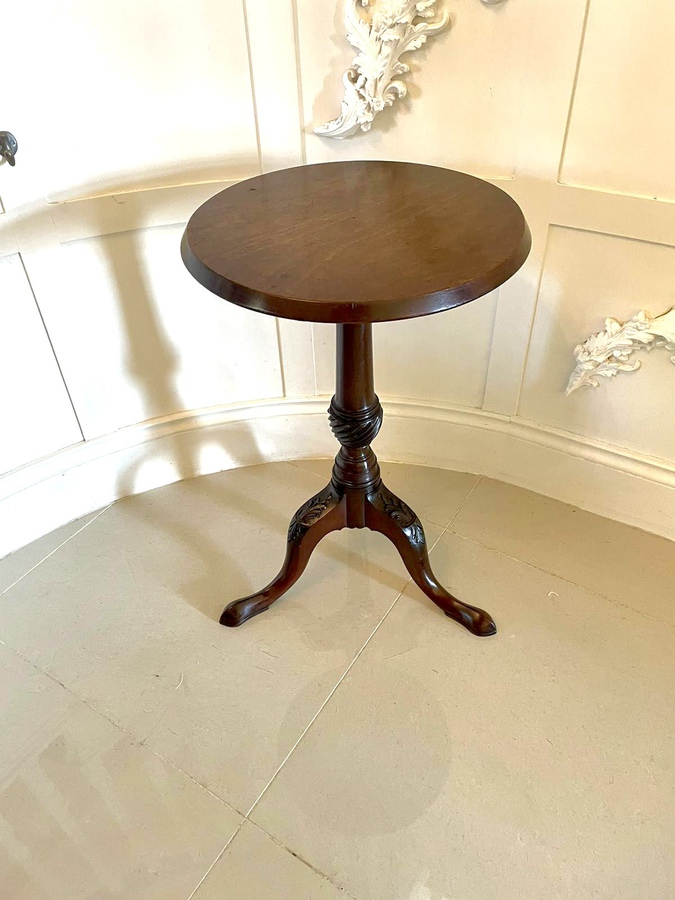   Quality Antique George III Mahogany Wine Table/ Kettle Stand