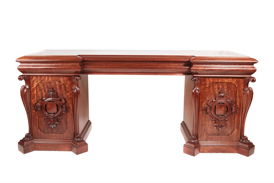 Large magnificent quality William IV carved mahogany sideboard 