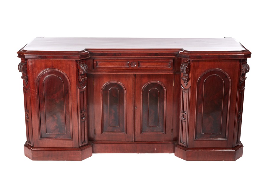 Quality antique carved Victorian mahogany sideboard