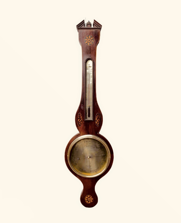Antique  Antique George III Mahogany Banjo Barometer 