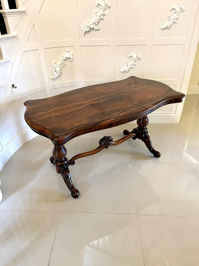  Large Quality Antique Victorian Carved Rosewood Centre Table 
