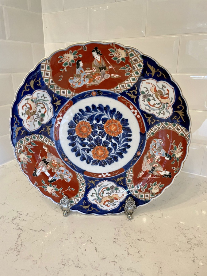  Large Antique Hand Painted Japanese Imari Charger