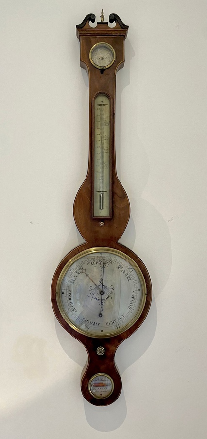 Antique George III Quality Mahogany Banjo Barometer ref: 380C