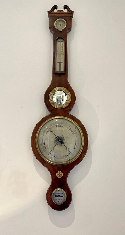 Antique George III Quality Mahogany Banjo Barometer ref: 1206