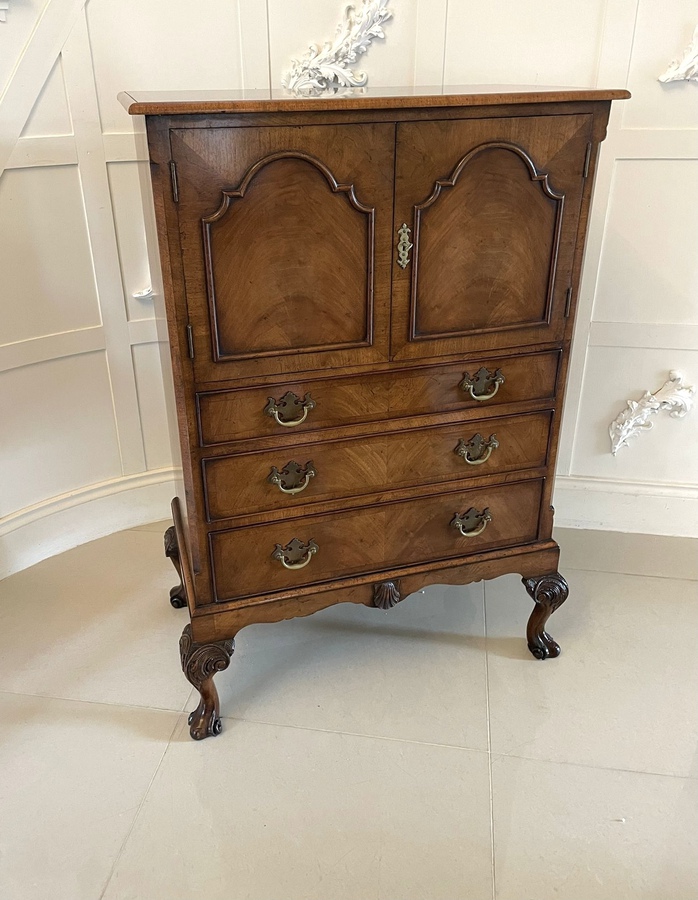 Antique Quality Burr Walnut Chest on Stand REF: 1179