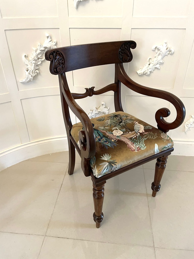 Antique Regency Quality Mahogany Desk Chair ref: 367C
