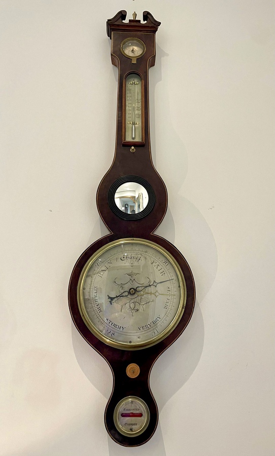 Antique George III Quality Mahogany Banjo Barometer ref: 1205