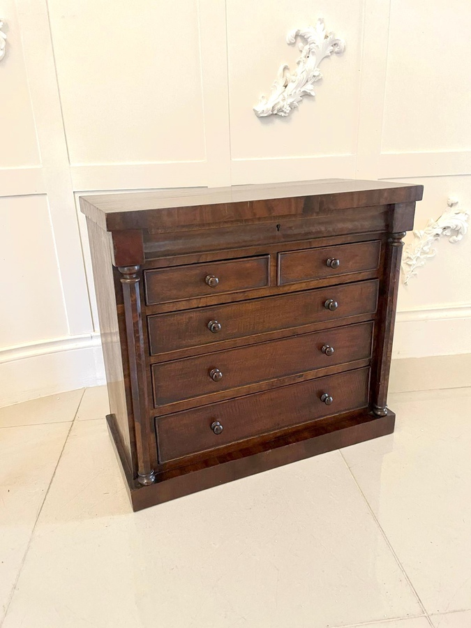Unusual Antique Victorian Miniature Quality Mahogany Chest of Drawers ref: 1182