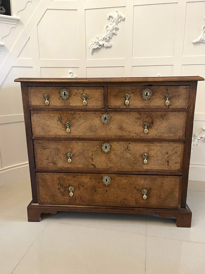 Antique Antique George I Quality Walnut Chest of Drawers ref: 357C