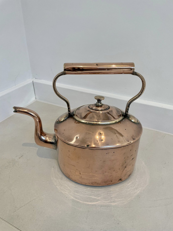 Antique  Antique George III Quality Oval Copper Kettle ref:346C