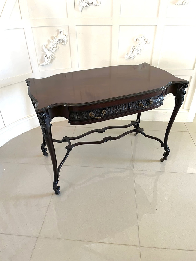Outstanding Quality Antique Victorian Carved Mahogany Freestanding Centre Table ref: 1170