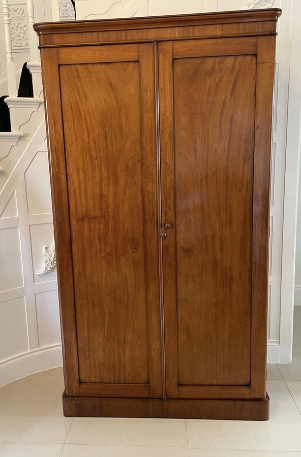 Antique Victorian Quality Mahogany Double Door Wardrobe ref: 1235