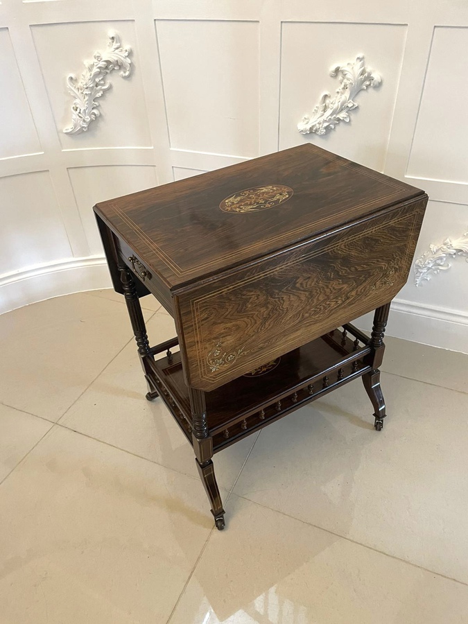 Outstanding Quality Antique Victorian Rosewood Inlaid Centre Table ref: 1259