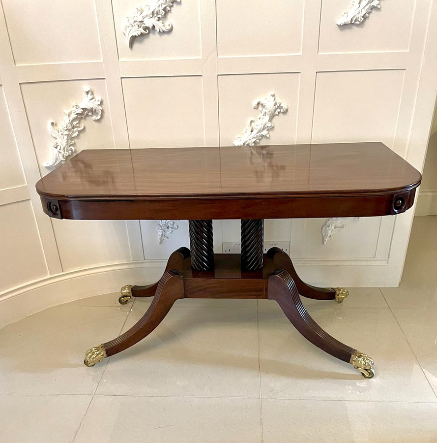 Rare and Unusual Large Antique Regency Quality Mahogany D Shaped Metamorphic Table REF: 194C 