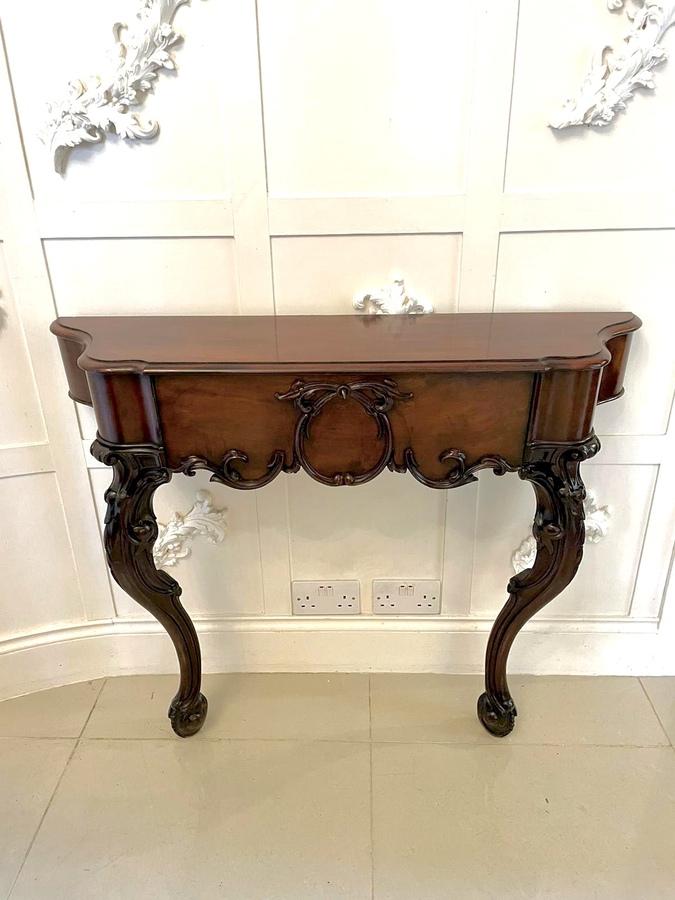  Outstanding Quality Antique Victorian Carved Mahogany Console Table REF:204C