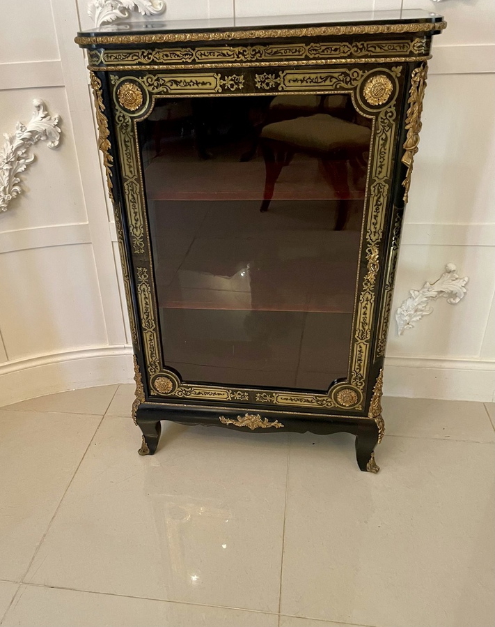 Fine Antique Victorian Quality French Boulle Display Cabinet REF:211C