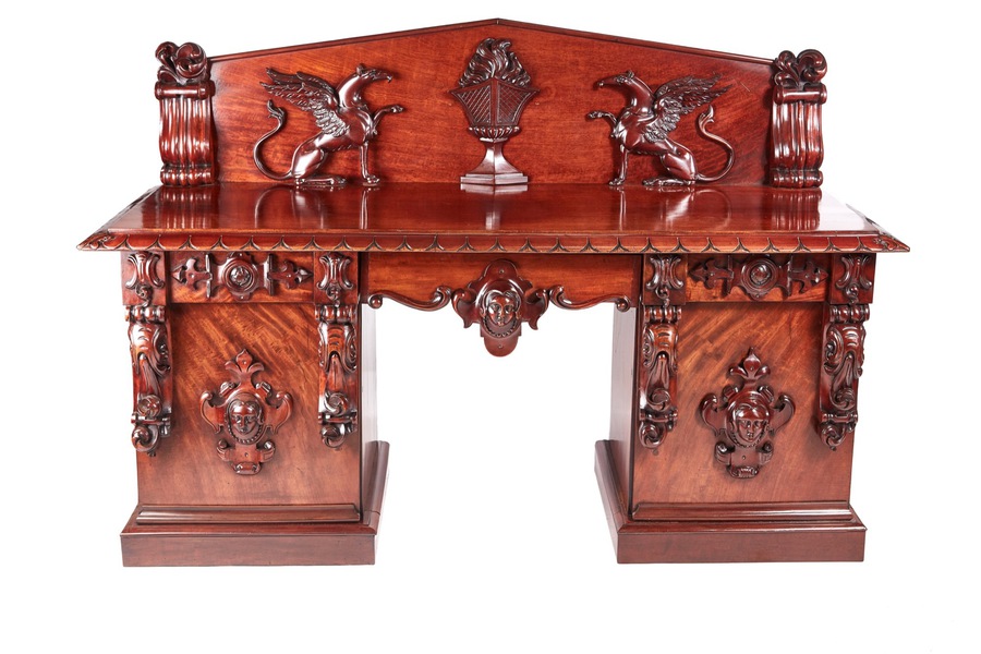 Outstanding Quality William IV Carved Mahogany Antique Sideboard REF:120/959