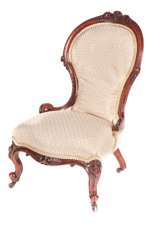 Antique Antique Victorian Carved Walnut Ladies Chair REF:125/982