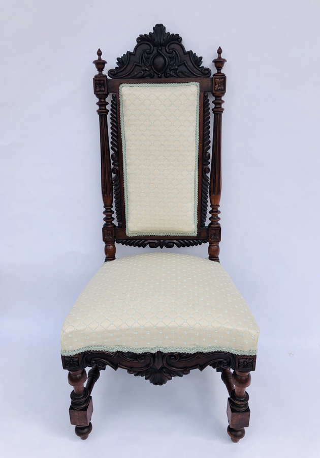  Quality Victorian Carved Rosewood Side Chair REF:145 
