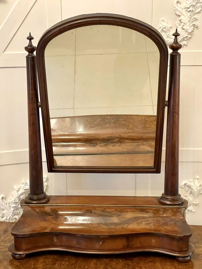 Large Antique Victorian Quality Mahogany Dressing Table Mirror REF:297C 