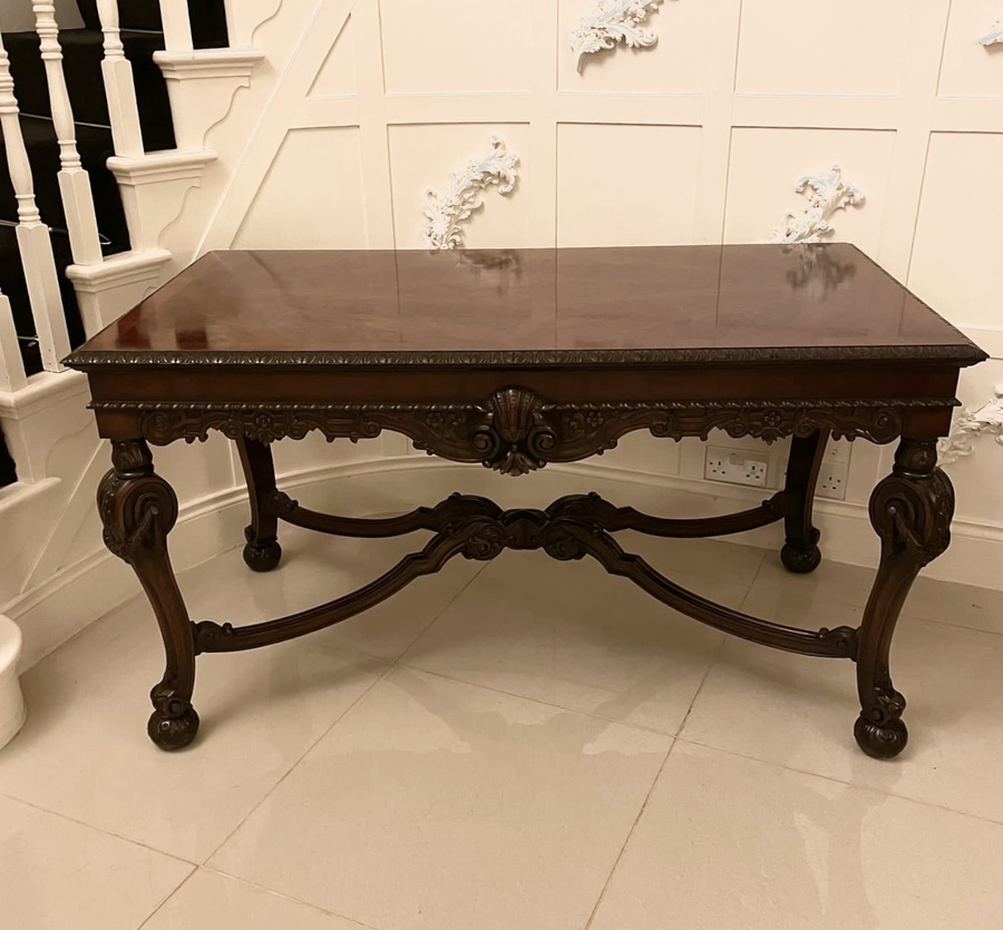 Outstanding Quality Antique Edwardian Freestanding Carved Mahogany Centre Table REF:257C