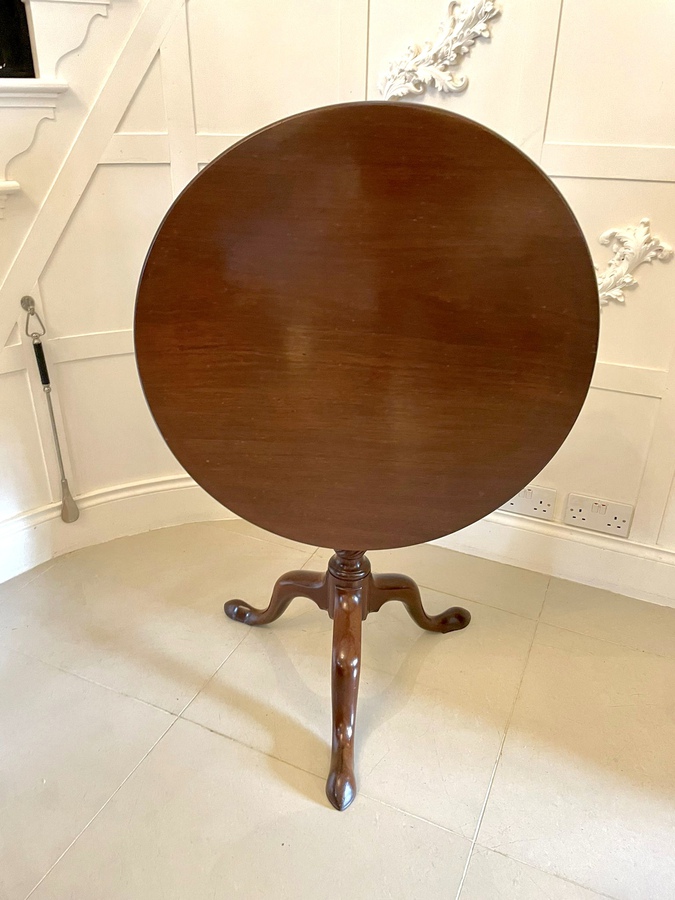 Antique Quality Antique George III Mahogany Circular Tilt Top Centre Table REF:1090