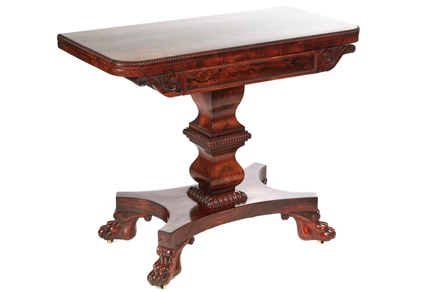  Fine William IV Rosewood Card Table REF:243