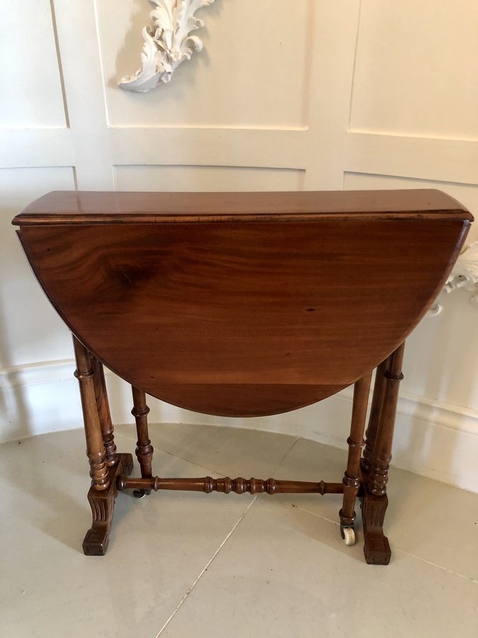 Antique Small Victorian Walnut Drop Leaf Sutherland Table REF:466 
