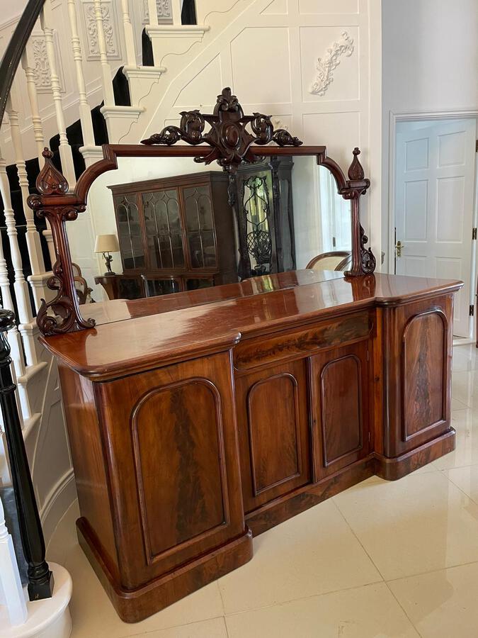 Outstanding Quality Antique Victorian Figured Mahogany Mirror Back Sideboard ref: 431C