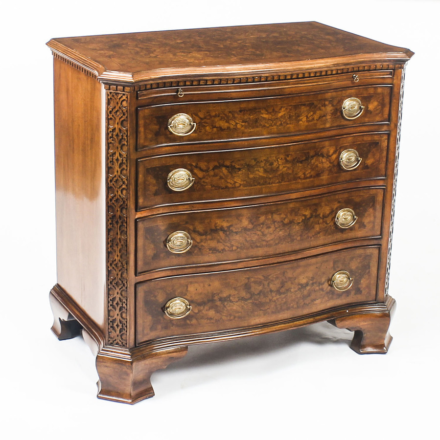 Bespoke Burr Walnut Crossbanded Chest with Slide